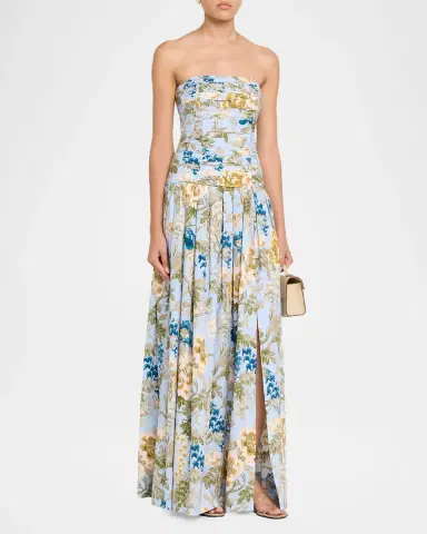 Cara Cara Montreal Floral Strapless Maxi Dress | Thumbnail 3 Cara Cara Montreal Floral Strapless Maxi Dress | Thumbnail 3