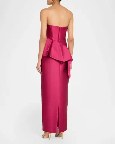 Aidan Mattox Pebble Gazar Strapless Gown | Thumbnail 2 Aidan Mattox Pebble Gazar Strapless Gown | Thumbnail 2