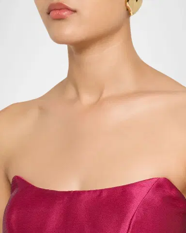 Aidan Mattox Pebble Gazar Strapless Gown | Thumbnail 4 Aidan Mattox Pebble Gazar Strapless Gown | Thumbnail 4