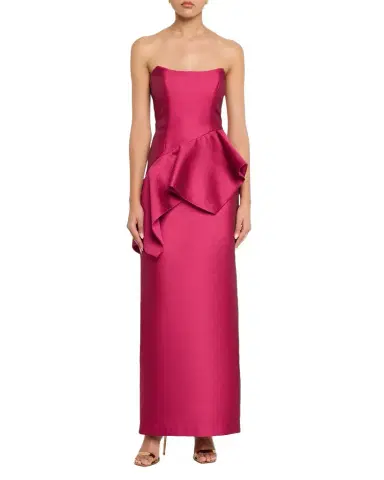 Aidan Mattox Pebble Gazar Strapless Gown | Thumbnail 1 Aidan Mattox Pebble Gazar Strapless Gown | Thumbnail 1