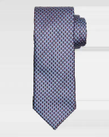 Brioni Men's Micro-Jacquard Silk Tie | Thumbnail 2 Brioni Men's Micro-Jacquard Silk Tie | Thumbnail 2