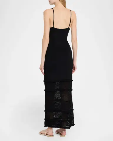 Solid and Striped The Gabrielle Pointelle Maxi Dress | Thumbnail 2 Solid and Striped The Gabrielle Pointelle Maxi Dress | Thumbnail 2