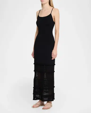 Solid and Striped The Gabrielle Pointelle Maxi Dress | Thumbnail 3 Solid and Striped The Gabrielle Pointelle Maxi Dress | Thumbnail 3
