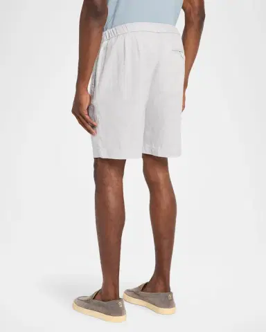 Frescobol Carioca Men's Felipe Linen and Cotton Drawstring Shorts | Thumbnail 2 Frescobol Carioca Men's Felipe Linen and Cotton Drawstring Shorts | Thumbnail 2