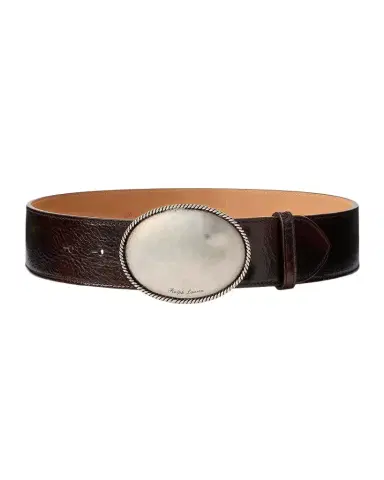 Ralph Lauren Collection Plaque-Buckle Distressed Wide Belt | Thumbnail 1 Ralph Lauren Collection Plaque-Buckle Distressed Wide Belt | Thumbnail 1