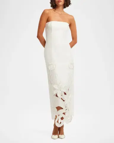 LEO LIN Rayna Applique Bustier Maxi Dress | Thumbnail 3 LEO LIN Rayna Applique Bustier Maxi Dress | Thumbnail 3
