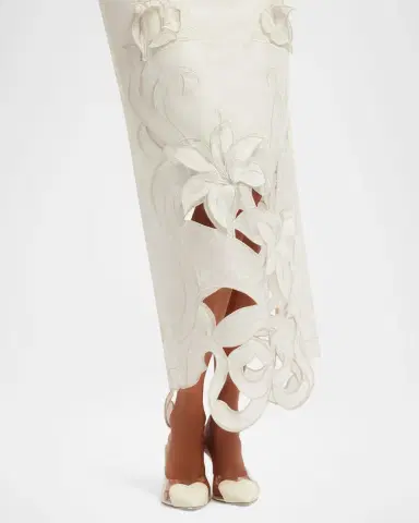 LEO LIN Rayna Applique Bustier Maxi Dress | Thumbnail 4 LEO LIN Rayna Applique Bustier Maxi Dress | Thumbnail 4
