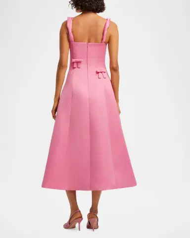 LEO LIN Beatrice Bow Midi Dress | Thumbnail 2 LEO LIN Beatrice Bow Midi Dress | Thumbnail 2