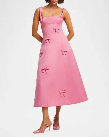 LEO LIN Beatrice Bow Midi Dress | Thumbnail 3 LEO LIN Beatrice Bow Midi Dress | Thumbnail 3