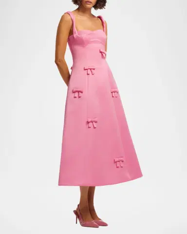 LEO LIN Beatrice Bow Midi Dress | Thumbnail 5 LEO LIN Beatrice Bow Midi Dress | Thumbnail 5