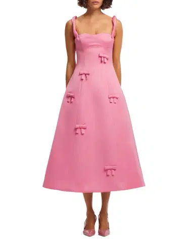 LEO LIN Beatrice Bow Midi Dress | Thumbnail 1 LEO LIN Beatrice Bow Midi Dress | Thumbnail 1