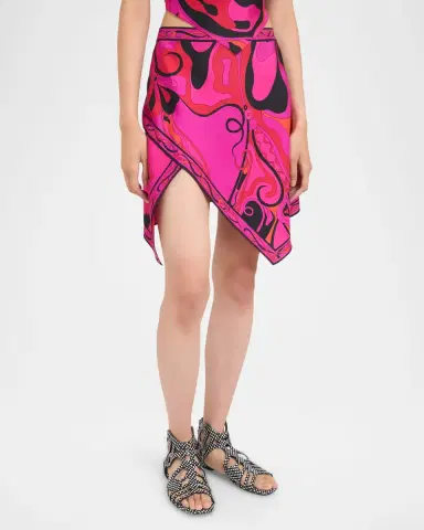 Pucci Orchidee Silk Twill Mini Skirt | Thumbnail 3 Pucci Orchidee Silk Twill Mini Skirt | Thumbnail 3