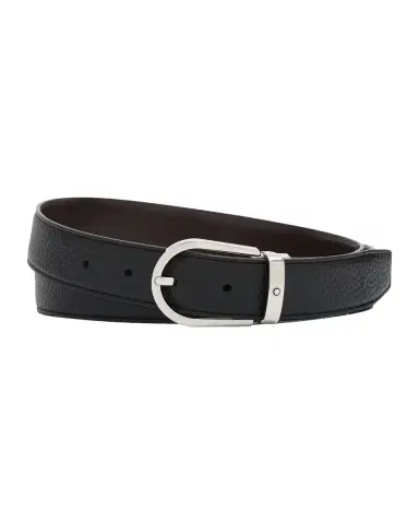 Montblanc Men's Horseshoe-Buckle Reversible Leather Belt | Thumbnail 3 Montblanc Men's Horseshoe-Buckle Reversible Leather Belt | Thumbnail 3