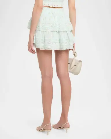 LoveShackFancy Floral Ruffle Mini Skirt | Thumbnail 2 LoveShackFancy Floral Ruffle Mini Skirt | Thumbnail 2