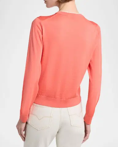 Versace Fine Wool Cardigan | Thumbnail 2 Versace Fine Wool Cardigan | Thumbnail 2