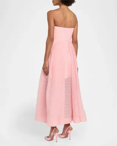 As It May Caliora Strapless Pleated Jacquard Maxi Dress | Thumbnail 2 As It May Caliora Strapless Pleated Jacquard Maxi Dress | Thumbnail 2