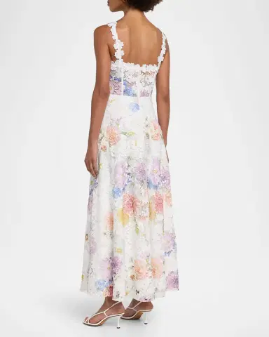 As It May Aveline Floral Lace Sweetheart Midi Dress | Thumbnail 2 As It May Aveline Floral Lace Sweetheart Midi Dress | Thumbnail 2
