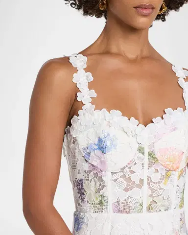 As It May Aveline Floral Lace Sweetheart Midi Dress | Thumbnail 4 As It May Aveline Floral Lace Sweetheart Midi Dress | Thumbnail 4