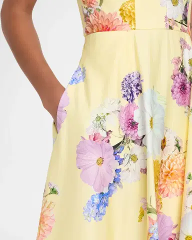 As It May Mirelle Sleeveless Floral-Print Cutout Gown | Thumbnail 3 As It May Mirelle Sleeveless Floral-Print Cutout Gown | Thumbnail 3