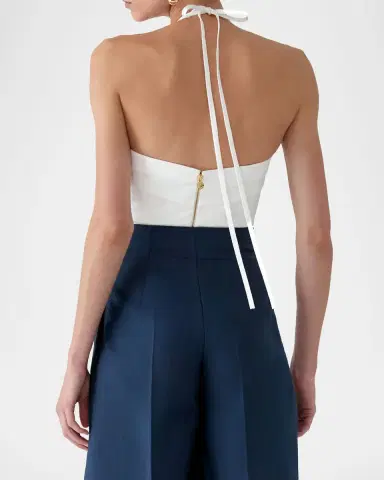 Carolina Herrera Rose Applique Halter Top | Thumbnail 2 Carolina Herrera Rose Applique Halter Top | Thumbnail 2