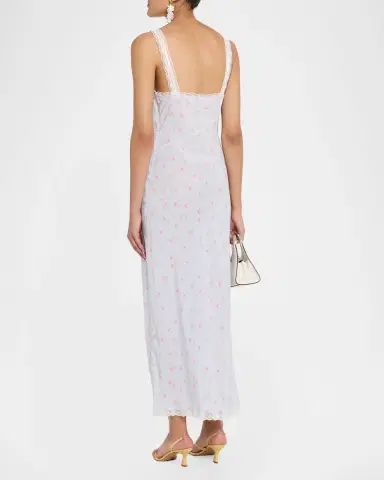 LoveShackFancy Beverly Lace-Trim Floral Maxi Dress | Thumbnail 2 LoveShackFancy Beverly Lace-Trim Floral Maxi Dress | Thumbnail 2