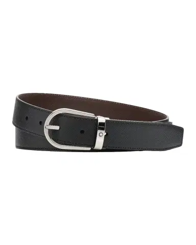 Montblanc Men's Horseshoe-Buckle Reversible Leather Belt | Thumbnail 3 Montblanc Men's Horseshoe-Buckle Reversible Leather Belt | Thumbnail 3