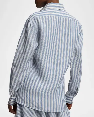 Ralph Lauren Collection Striped Linen Button-Front Shirt | Thumbnail 2 Ralph Lauren Collection Striped Linen Button-Front Shirt | Thumbnail 2