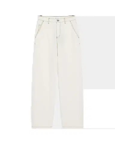 Ami Paris Men's Cotton Contrast-Stitched Wide-Leg Trousers | Thumbnail 2 Ami Paris Men's Cotton Contrast-Stitched Wide-Leg Trousers | Thumbnail 2