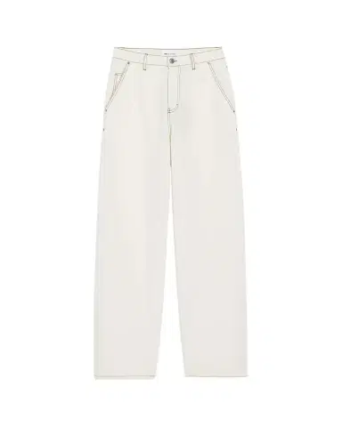 Ami Paris Men's Cotton Contrast-Stitched Wide-Leg Trousers | Thumbnail 1 Ami Paris Men's Cotton Contrast-Stitched Wide-Leg Trousers | Thumbnail 1