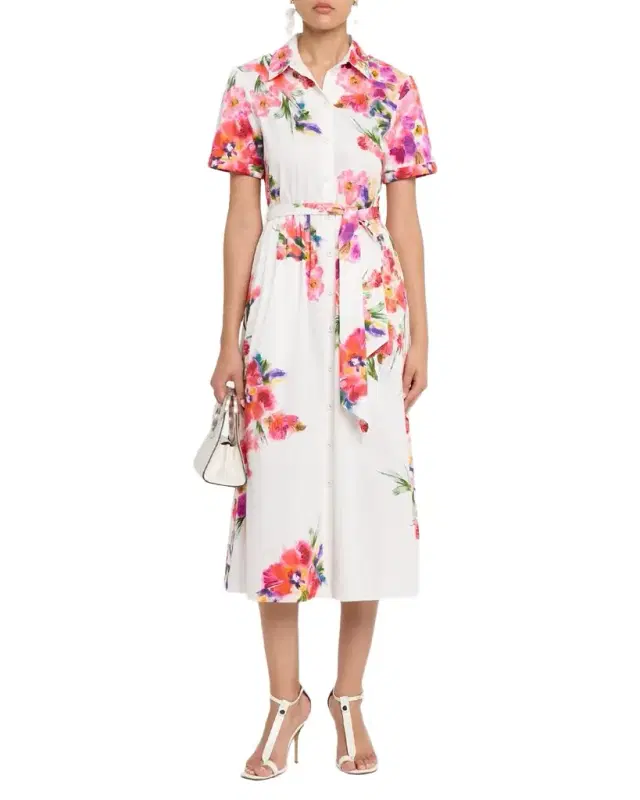 Vivienne Printed Short-Sleeve Shirtdress Vivienne Printed Short-Sleeve Shirtdress
