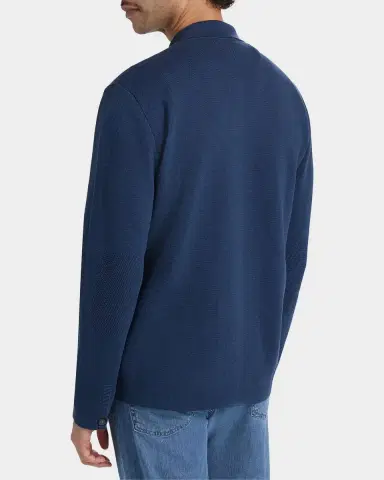 Canali Men's Cotton Knit Concealed-Placket Overshirt | Thumbnail 2 Canali Men's Cotton Knit Concealed-Placket Overshirt | Thumbnail 2