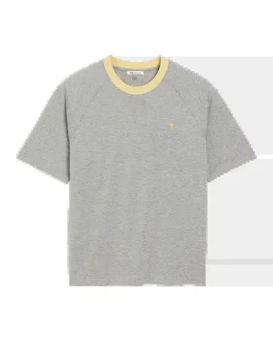 Ami Paris Men's Cotton Embroidered Ami De Coeur Crewneck T-Shirt | Thumbnail 2 Ami Paris Men's Cotton Embroidered Ami De Coeur Crewneck T-Shirt | Thumbnail 2