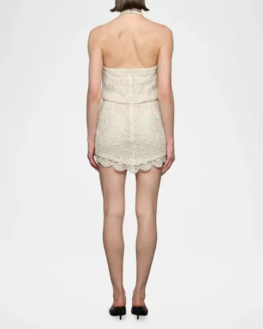 Et Ochs Elise Cutout Embroidered Halter Mini Dress | Thumbnail 2 Et Ochs Elise Cutout Embroidered Halter Mini Dress | Thumbnail 2