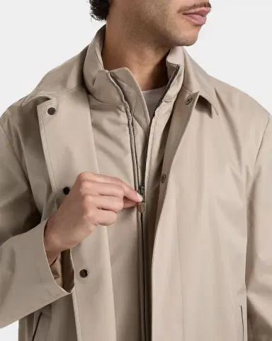 Canali Men's Silk-Touch Water-Resistant Raincoat | Thumbnail 7 Canali Men's Silk-Touch Water-Resistant Raincoat | Thumbnail 7