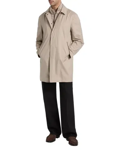 Canali Men's Silk-Touch Water-Resistant Raincoat | Thumbnail 1 Canali Men's Silk-Touch Water-Resistant Raincoat | Thumbnail 1