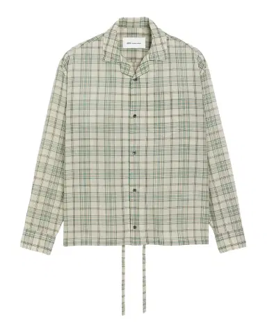 Ami Paris Men's Boxy-Fit Plaid Button-Down Shirt | Thumbnail 1 Ami Paris Men's Boxy-Fit Plaid Button-Down Shirt | Thumbnail 1