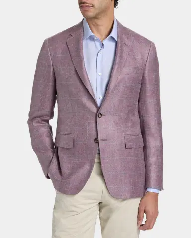 Canali Men's Wool Windowpane Plaid Single-Breasted Sport Coat | Thumbnail 3 Canali Men's Wool Windowpane Plaid Single-Breasted Sport Coat | Thumbnail 3