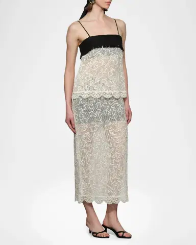 Et Ochs Willis Embroidered Net Midi Skirt | Thumbnail 5 Et Ochs Willis Embroidered Net Midi Skirt | Thumbnail 5