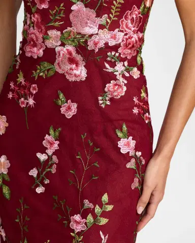 Mac Duggal One-Shoulder Floral Embroidered Gown | Thumbnail 5 Mac Duggal One-Shoulder Floral Embroidered Gown | Thumbnail 5
