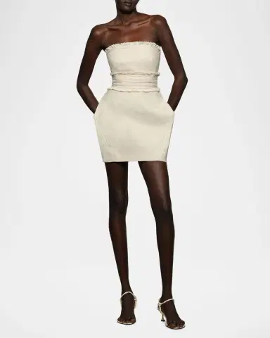 Et Ochs Elettra Strapless Fringe-Trim Mini Dress | Thumbnail 5 Et Ochs Elettra Strapless Fringe-Trim Mini Dress | Thumbnail 5