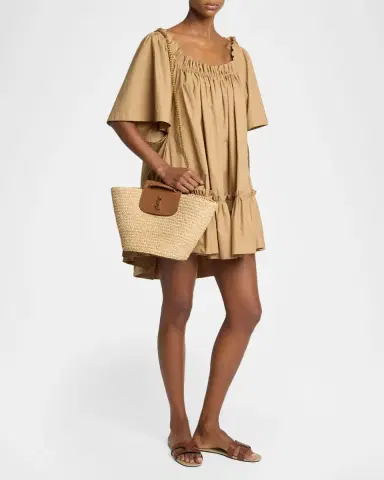 Saint Laurent Panier Tote Bag in Raffia | Thumbnail 4 Saint Laurent Panier Tote Bag in Raffia | Thumbnail 4