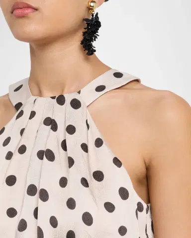 Saloni Ruby Polka-Dot Midi Dress | Thumbnail 4 Saloni Ruby Polka-Dot Midi Dress | Thumbnail 4