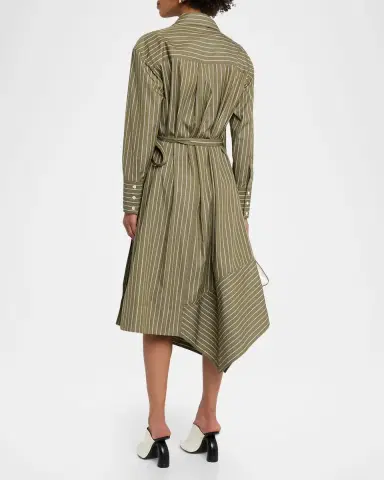 3.1 Phillip Lim Asymmetric Stripe Poplin Wrap Dress | Thumbnail 2 3.1 Phillip Lim Asymmetric Stripe Poplin Wrap Dress | Thumbnail 2