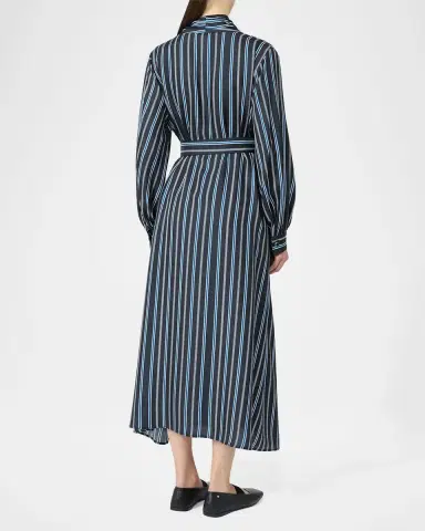 Max Mara Long-Sleeve Striped Shirtdress w/ Belt | Thumbnail 2 Max Mara Long-Sleeve Striped Shirtdress w/ Belt | Thumbnail 2