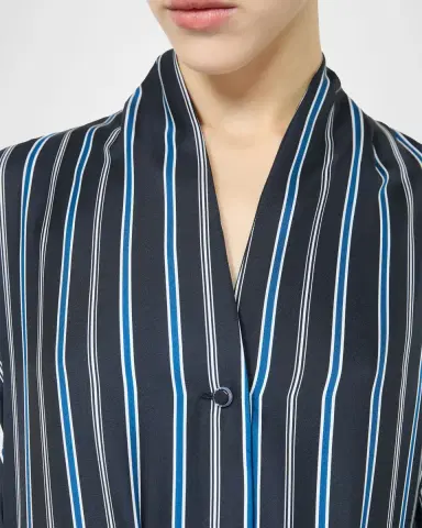 Max Mara Long-Sleeve Striped Shirtdress w/ Belt | Thumbnail 4 Max Mara Long-Sleeve Striped Shirtdress w/ Belt | Thumbnail 4