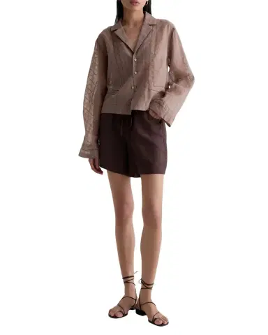AG Jeans Linen-Blend Drawstring Shorts | Thumbnail 1 AG Jeans Linen-Blend Drawstring Shorts | Thumbnail 1
