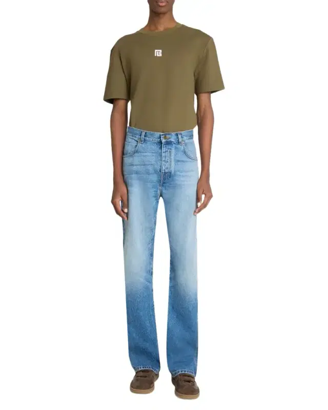 Men 's Loose-Fit Faded Denim Jeans Men 's Loose-Fit Faded Denim Jeans