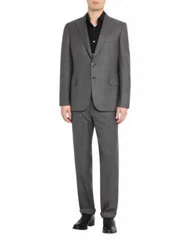 Brioni Men's Tonal Herringbone Wool-Silk Two-Piece Suit | Thumbnail 1 Brioni Men's Tonal Herringbone Wool-Silk Two-Piece Suit | Thumbnail 1