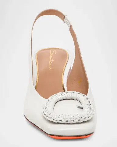 Santoni 50mm Corolle Leather Slingback Buckle Pumps | Thumbnail 4 Santoni 50mm Corolle Leather Slingback Buckle Pumps | Thumbnail 4