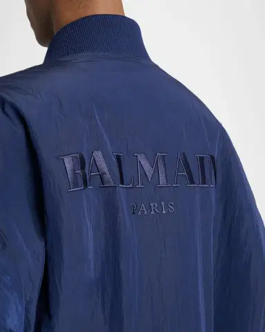Balmain Men 's Vintage Embroidered Bomber Jacket | Thumbnail 4 Balmain Men 's Vintage Embroidered Bomber Jacket | Thumbnail 4